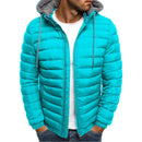 Jaqueta Puffer Masculina com Capuz Casual