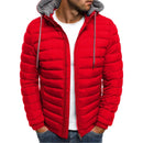 Jaqueta Puffer Masculina com Capuz Casual