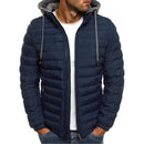 Jaqueta Puffer Masculina com Capuz Casual