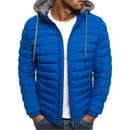 Jaqueta Puffer Masculina com Capuz Casual