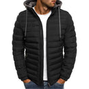 Jaqueta Puffer Masculina com Capuz Casual