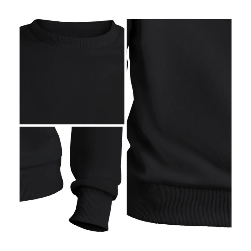 Blusa de Frio Moletom Gola Redonda Unissex Inverno Confortável Tecido Macio