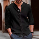 Camisa de Linho Masculina Gola Careca Breeze