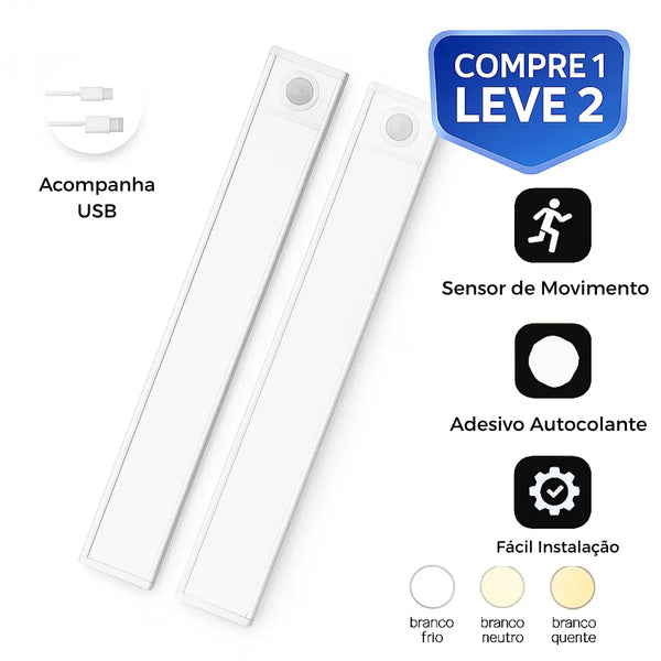Luminária LED com Sensor de Movimento - LumiFlex | Compre 1 Leve 2