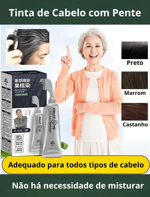 Tinta de Cabelo Vegetal NaturaColor + Pente de Brinde