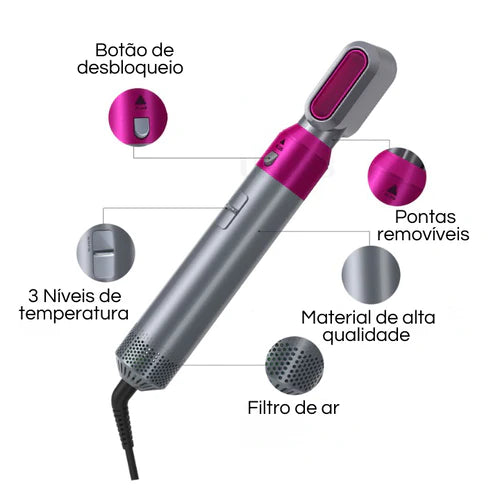 Escova Hot Air Styler™ - 5 em 1 - Luxo Loja