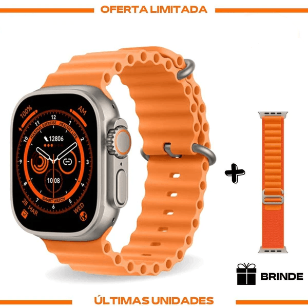 Smartwatch - Series 8 Ultra + Pulseira Extra - Luxo Loja